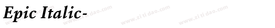 Epic Italic字体转换